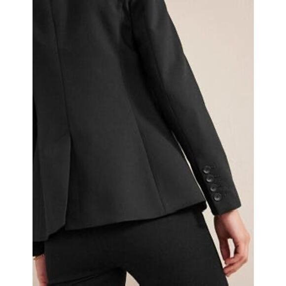 Boden Women 10 Black Tailored Blazer Office Career Elegant Classic Single Button - Picture 4 of 12